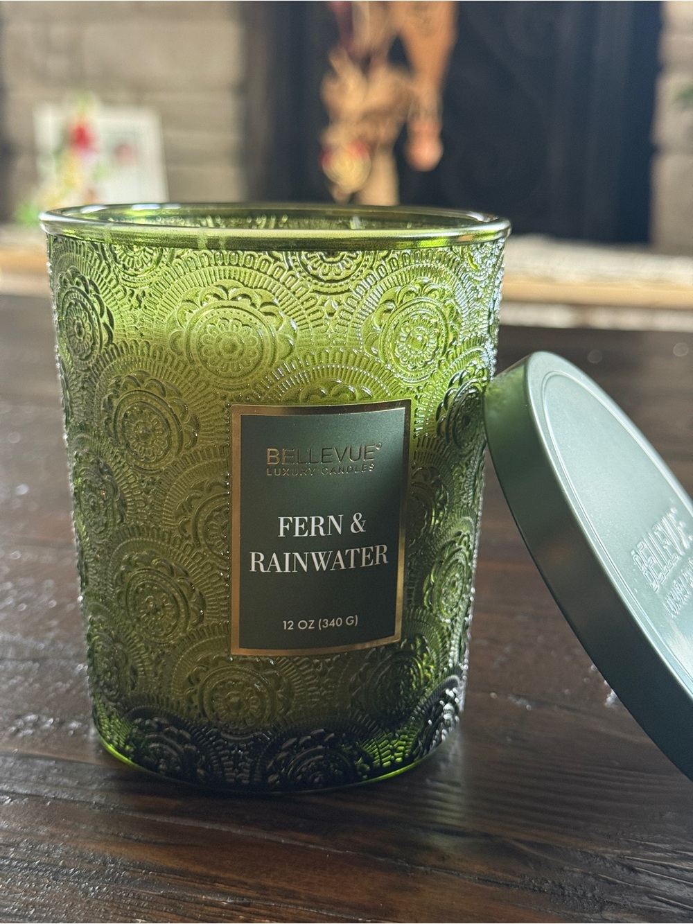 Fern & Rainwater Scented Candle - Green